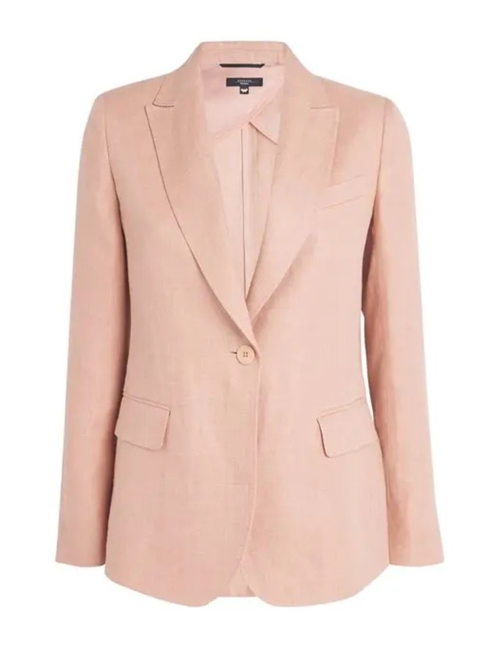 Max Mara Weekend Linen Single Breasted Blazer in Dusty Rose 8